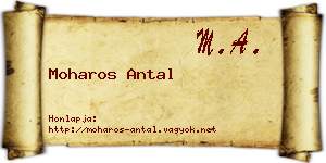 Moharos Antal névjegykártya